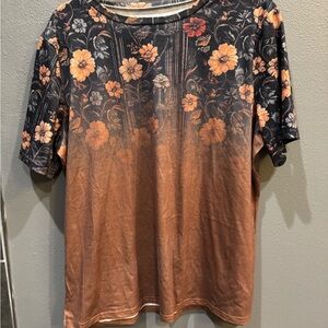 Floral Gradient Short Sleeve Tee